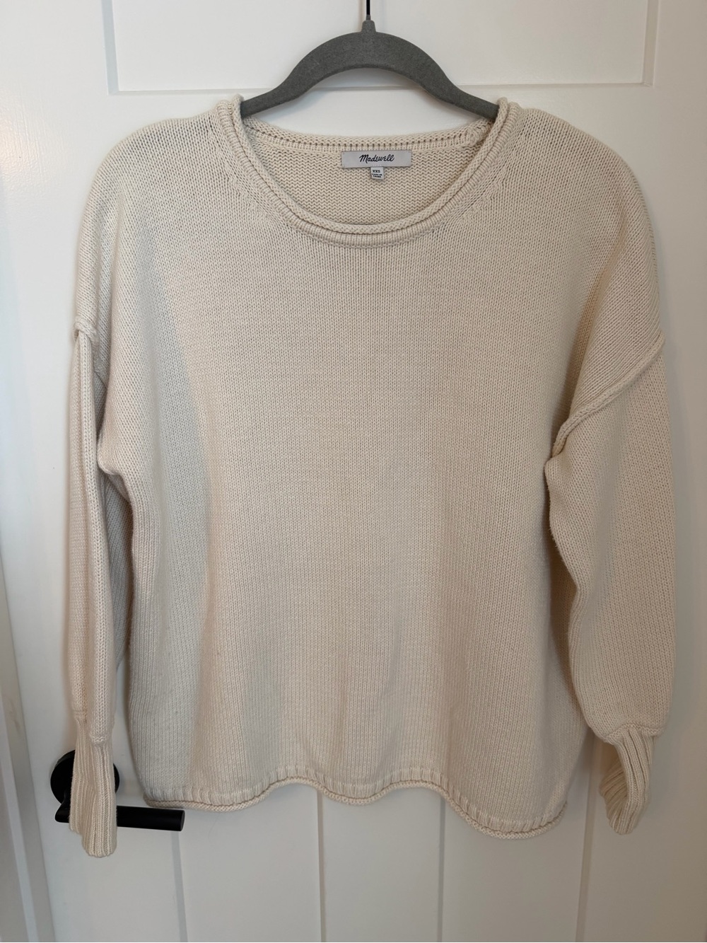 Madewell Women's Oversize Cream Crewneck Sweater